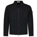 Stone Island Mercerised Organic Cotton Ripstop Overshirt in Black