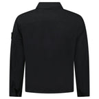 Stone Island Mercerised Organic Cotton Ripstop Overshirt in Black