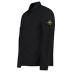 Stone Island Mercerised Organic Cotton Ripstop Overshirt in Black