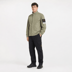 Stone Island Micro Twill Stand Collar Jacket in Military Green