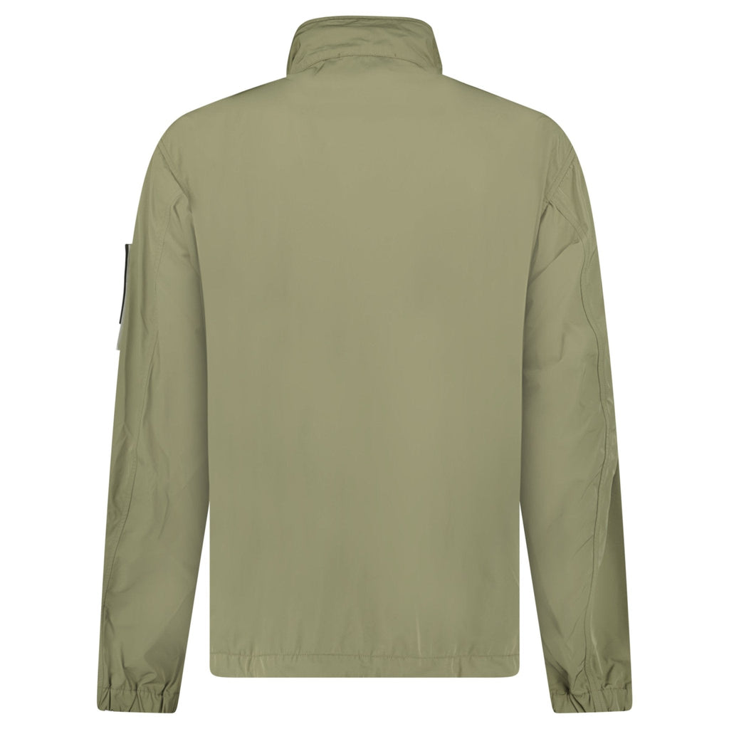 Stone Island Micro Twill Stand Collar Jacket in Military Green
