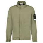Stone Island Micro Twill Stand Collar Jacket in Military Green
