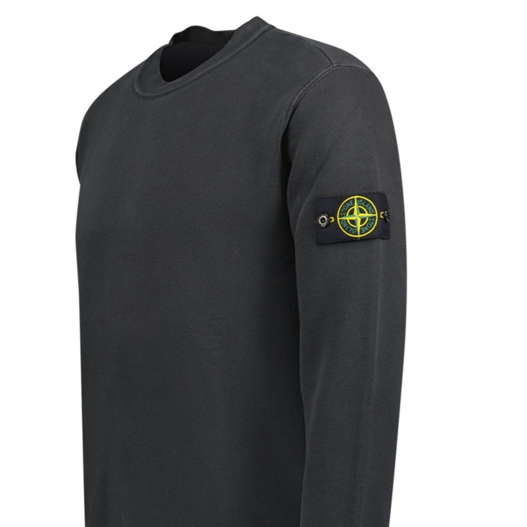 Stone Island Old Effect Crewneck Sweatshirt Black