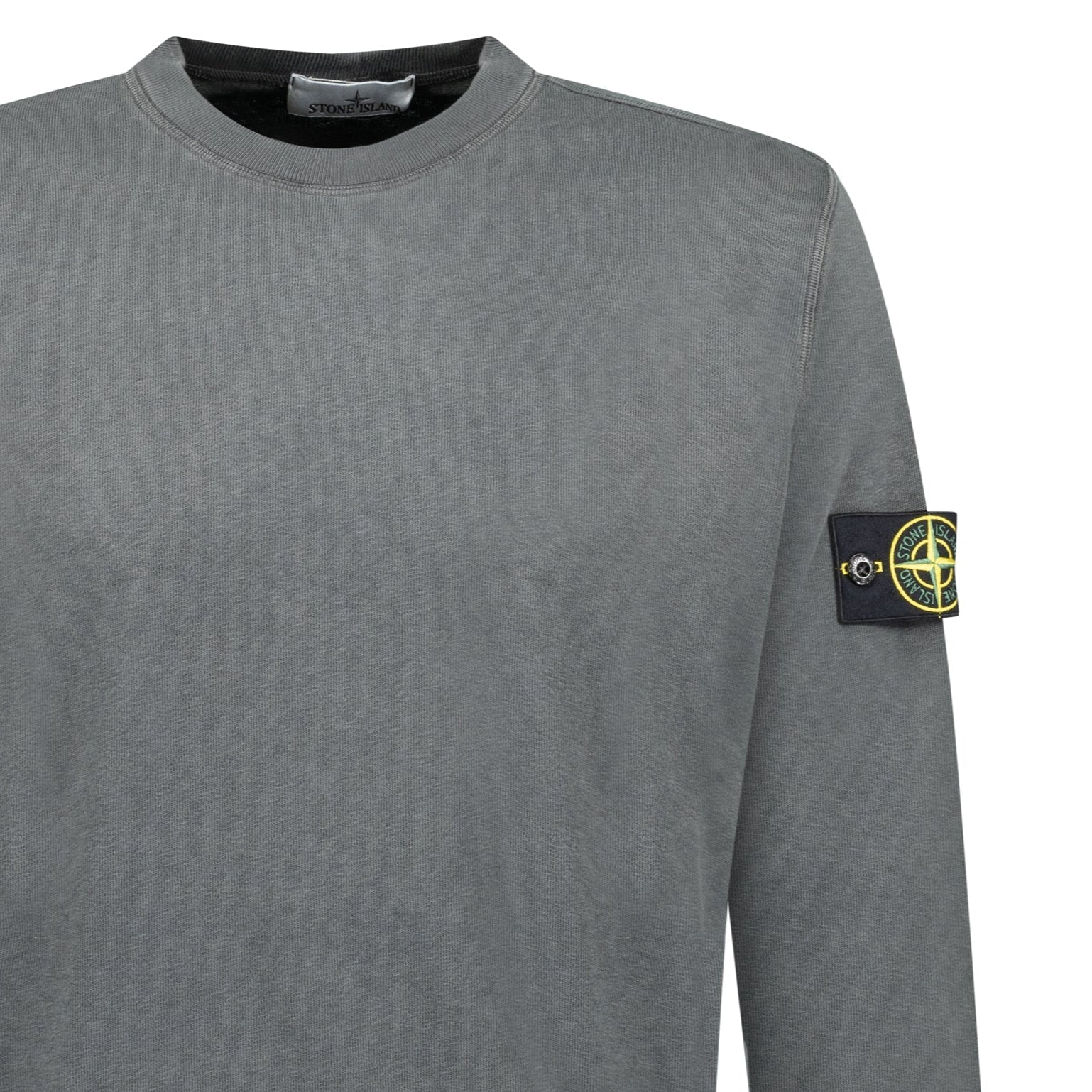 Stone Island Old Effect Crewneck Sweatshirt Charcoal Grey