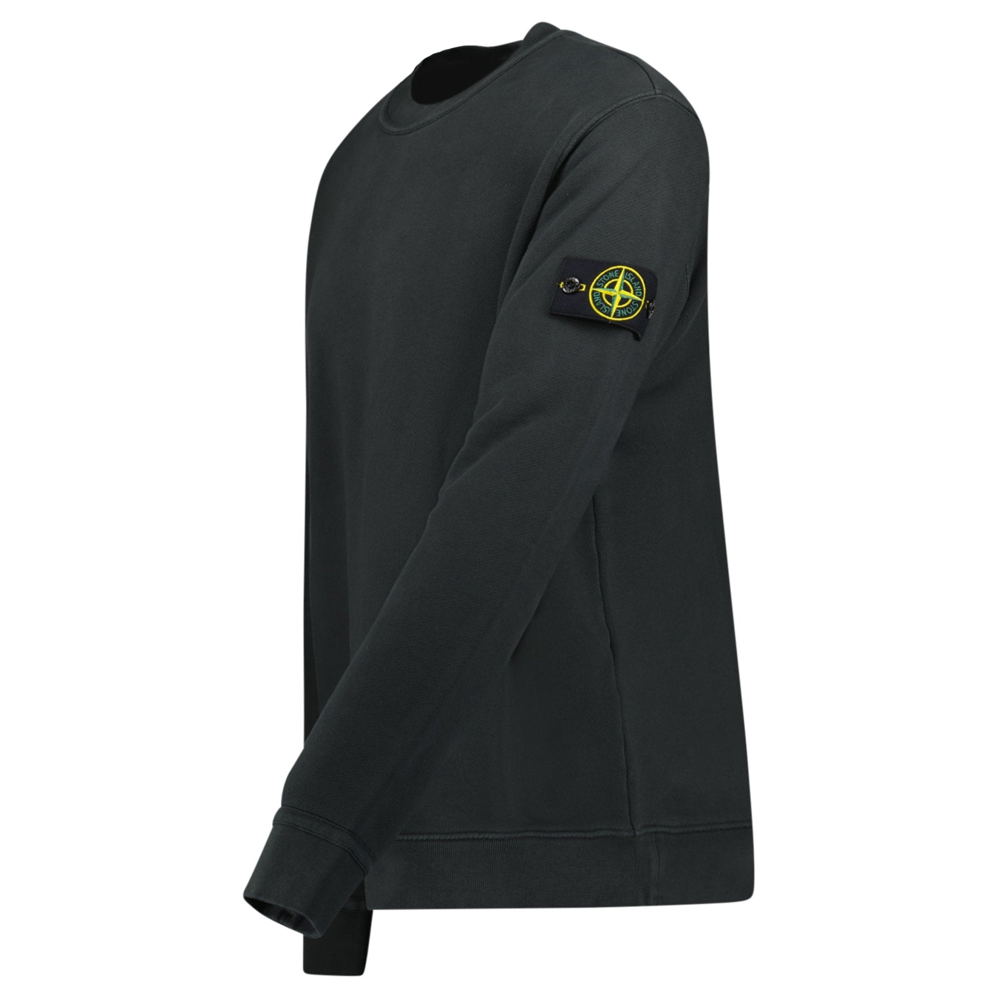 Stone Island Old Effect Crewneck Sweatshirt Lead Grey