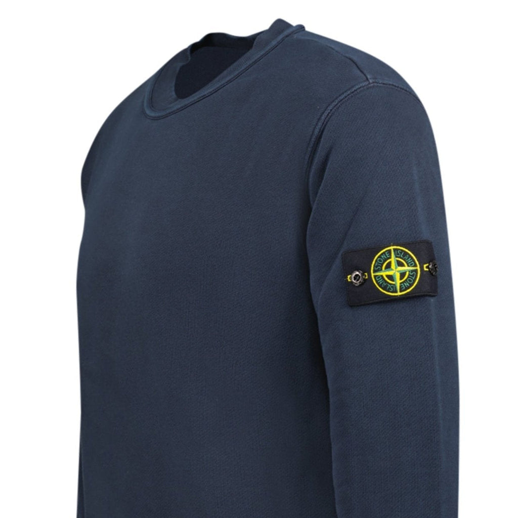 Stone Island Old Effect Crewneck Sweatshirt Navy