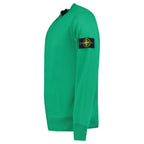 Stone Island Organic Cotton Fleece Crewneck Sweatshirt in Malachite Green