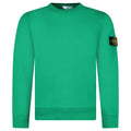 Stone Island Organic Cotton Fleece Crewneck Sweatshirt in Malachite Green