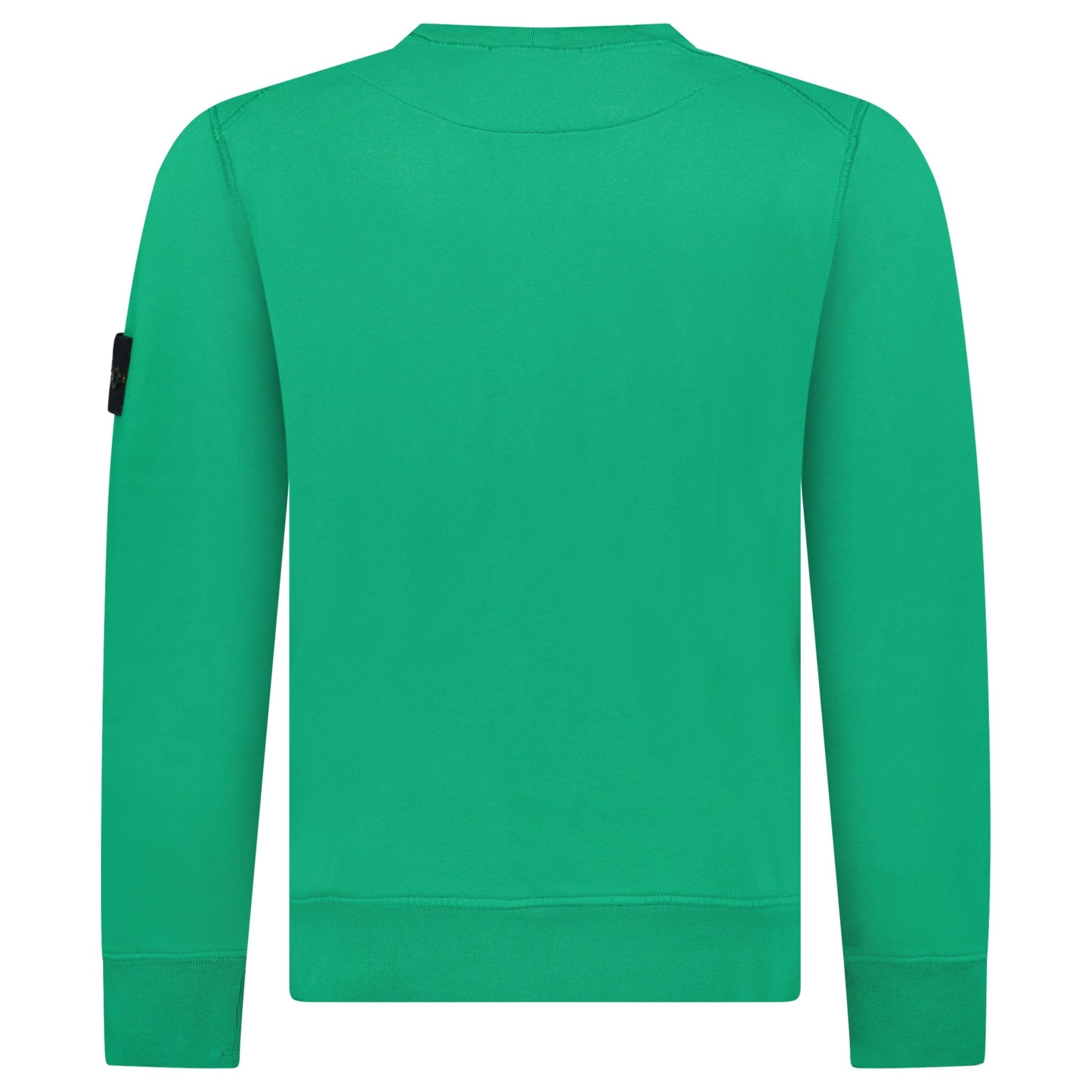 Stone Island Organic Cotton Fleece Crewneck Sweatshirt in Malachite Green