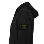 Stone Island Organic Cotton Fleece Hoodie in Black
