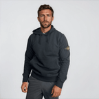 Stone Island Organic Cotton Fleece Hoodie in Black
