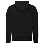 Stone Island Organic Cotton Fleece Hoodie in Black