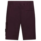 Stone Island Organic Cotton Fleece Jogger Shorts in Amaranth Red