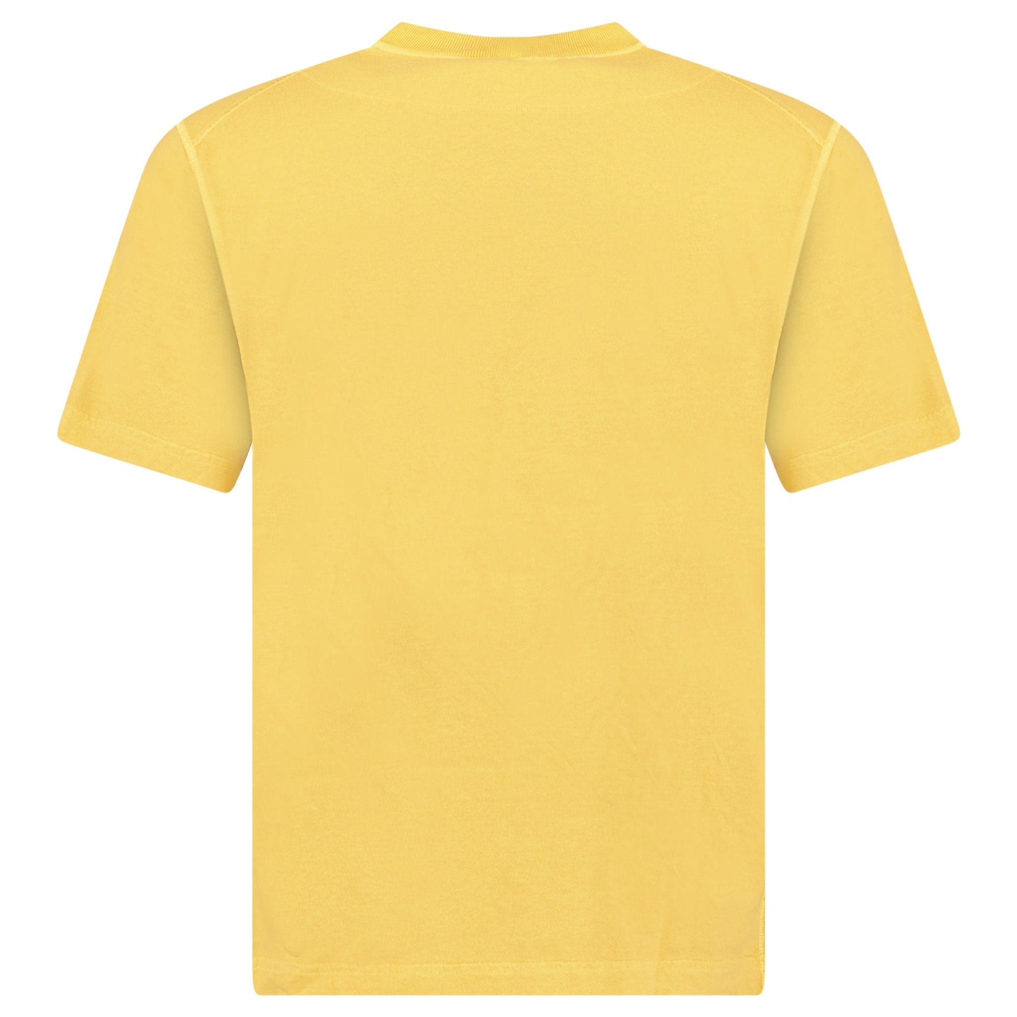 Stone Island Organic Cotton Jersey 'FISSATO' Effect T-Shirt in Mustard