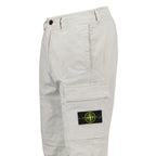 Stone Island Organic Cotton Stretch Broken Twill Old-Effect Pants in Grey