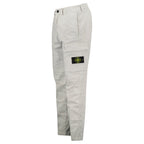 Stone Island Organic Cotton Stretch Broken Twill Old-Effect Pants in Grey