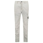 Stone Island Organic Cotton Stretch Broken Twill Old-Effect Pants in Grey