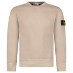 Stone Island Organic Cotton Waffle Fleece Crewneck Sweatshirt in Desert Beige