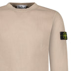 Stone Island Organic Cotton Waffle Fleece Crewneck Sweatshirt in Desert Beige