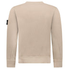 Stone Island Organic Cotton Waffle Fleece Crewneck Sweatshirt in Desert Beige