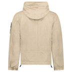 Stone Island Organic-Look Nylon Panama-TC Hooded Jacket in Desert Beige