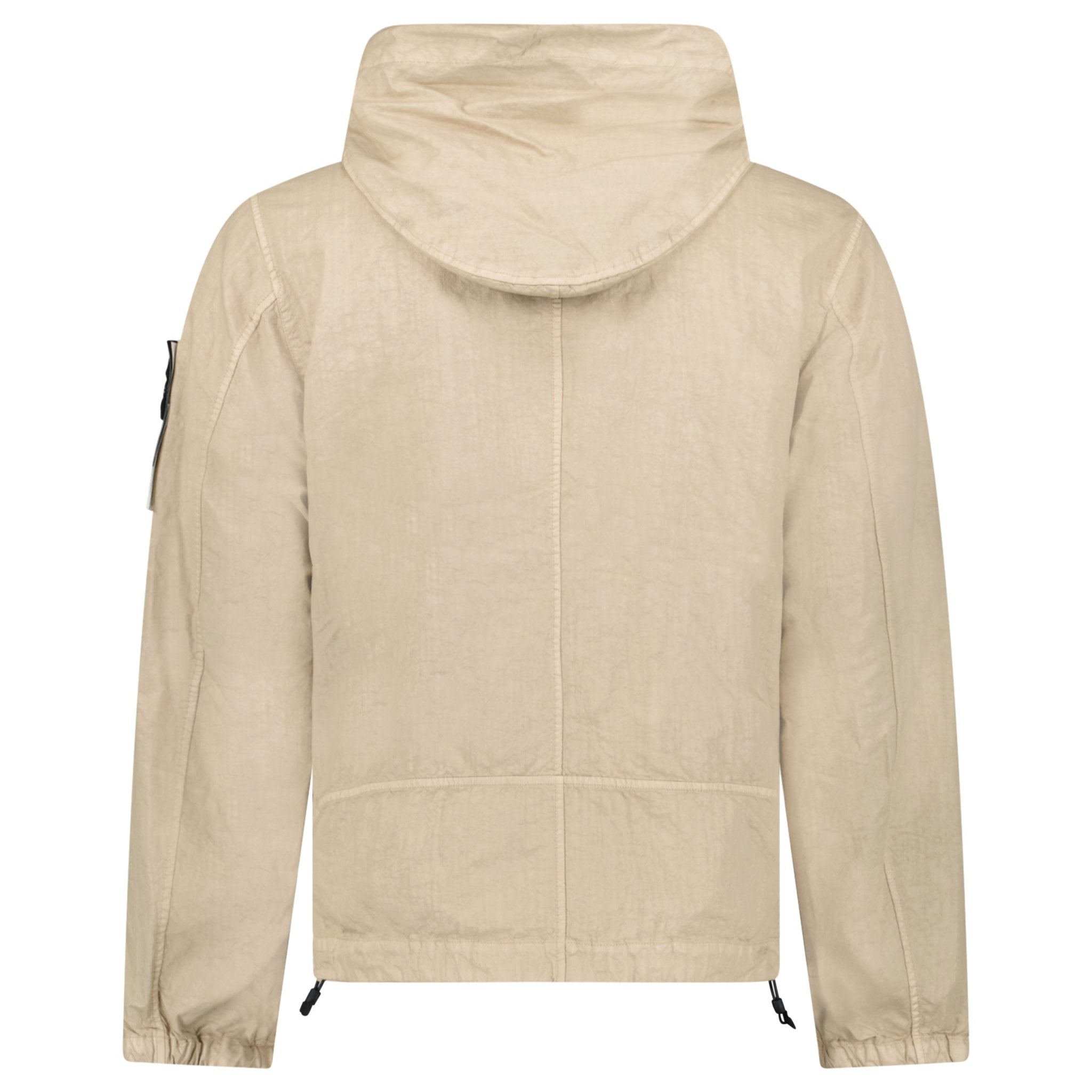 Stone Island Organic-Look Nylon Panama-TC Hooded Jacket in Desert Beige