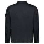 Stone Island Organic-Look Nylon Panama-TC Overshirt in Black