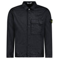 Stone Island Organic-Look Nylon Panama-TC Overshirt in Black
