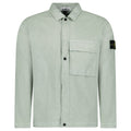 Stone Island Organic-Look Nylon Panama-TC Overshirt in Sage Green
