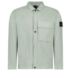 Stone Island Organic-Look Nylon Panama-TC Overshirt in Sage Green