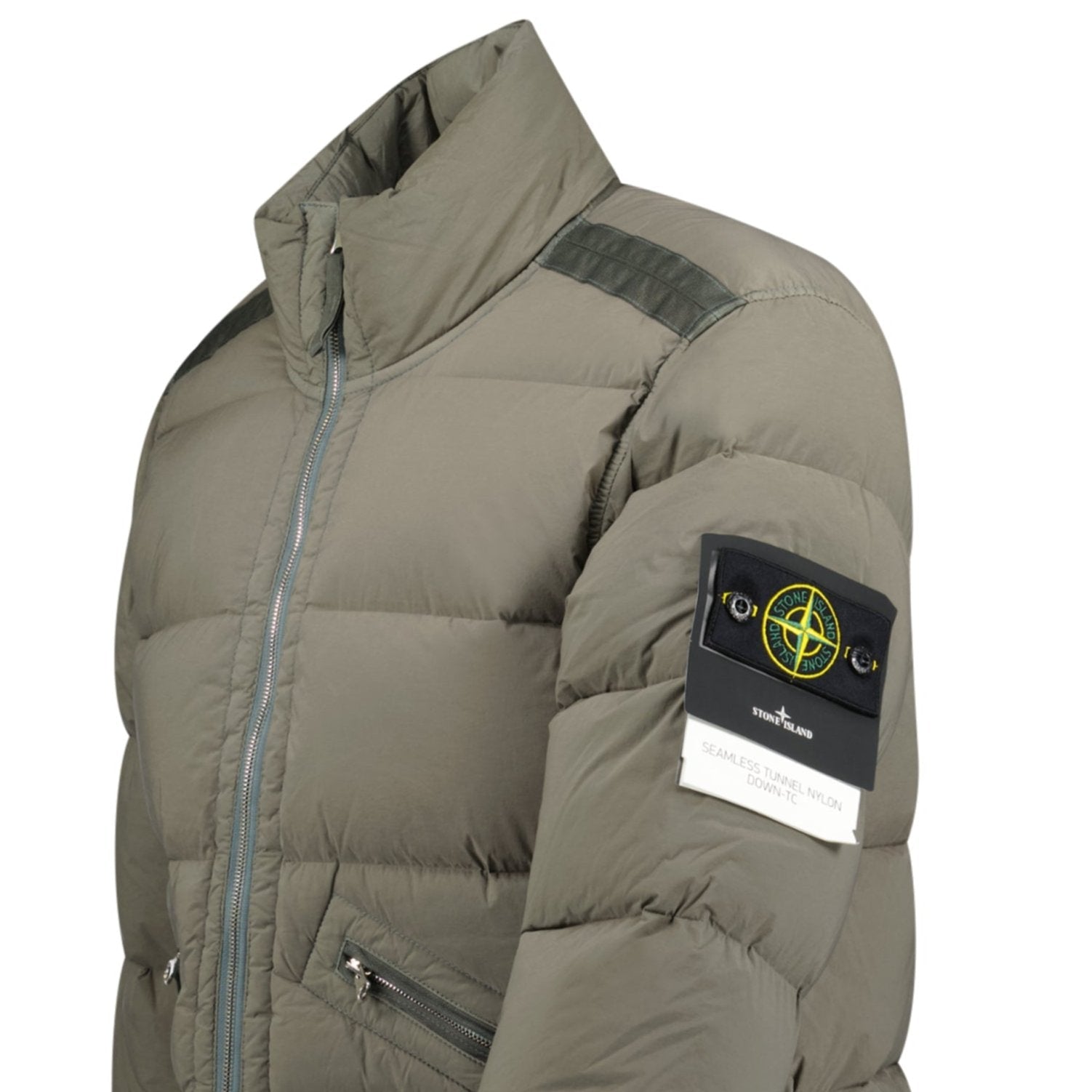 Stone Island Puffer Jacket In Seamless Tunnel Nylon Walnut Brown