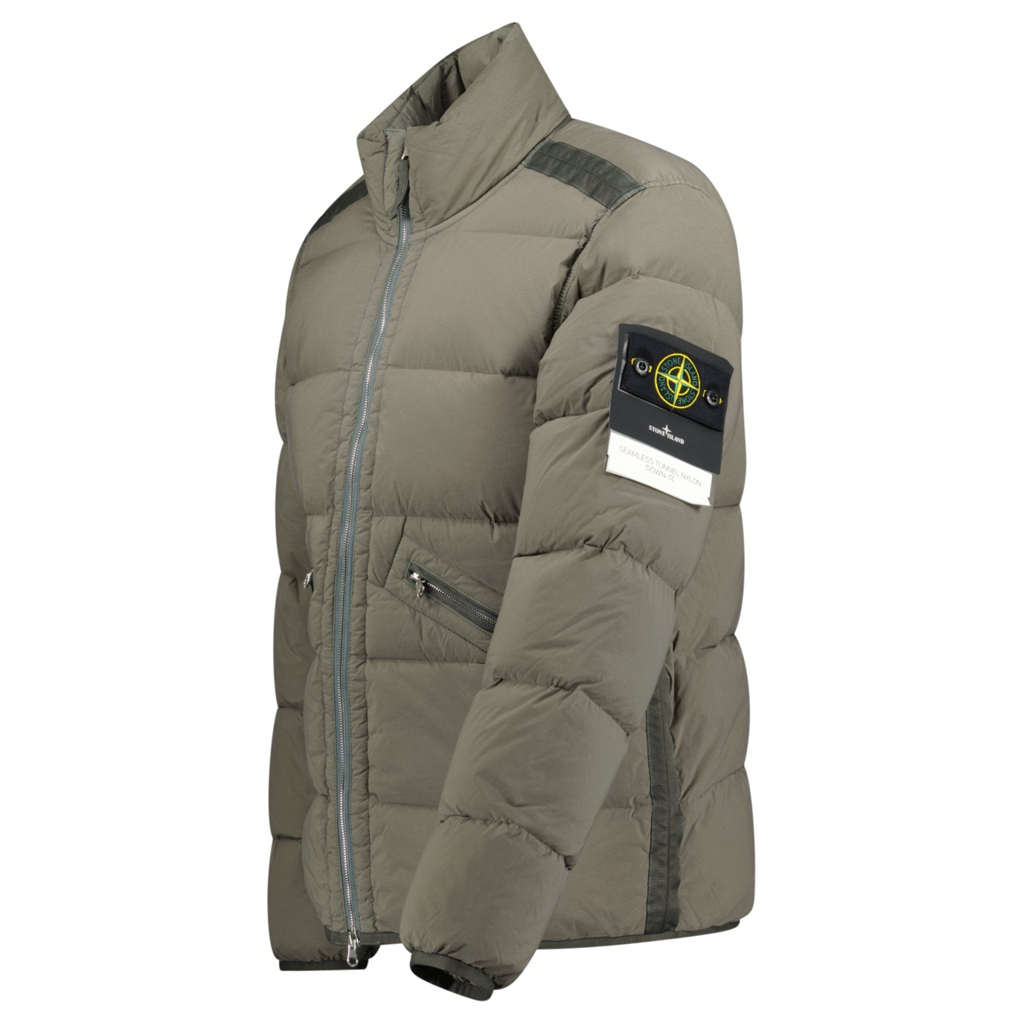 Stone Island Puffer Jacket In Seamless Tunnel Nylon Walnut Brown