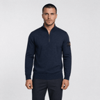 Stone Island Quarter Zip Knit Jumper in Navy