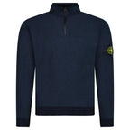 Stone Island Quarter Zip Knit Jumper in Navy