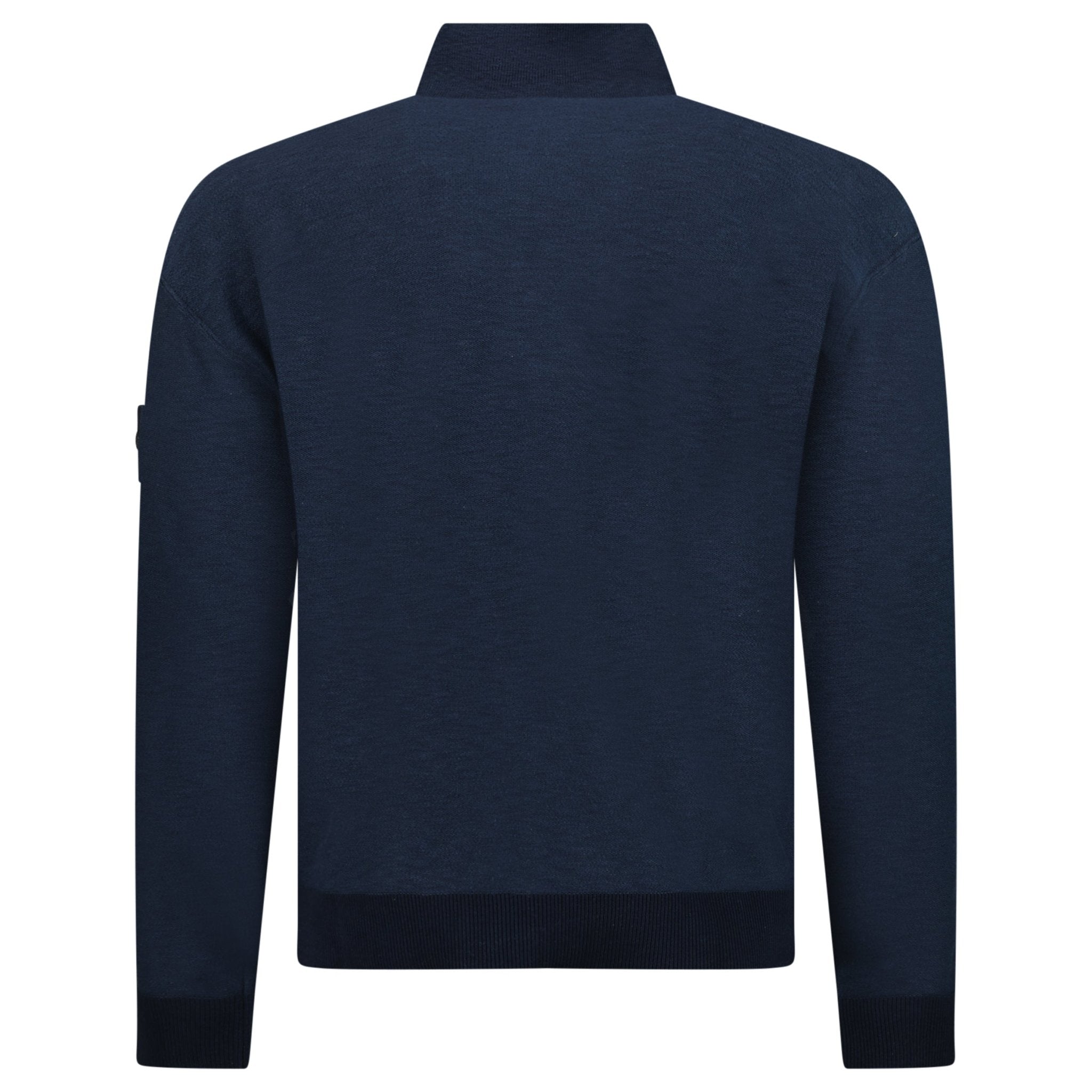 Stone Island Quarter Zip Knit Jumper in Navy