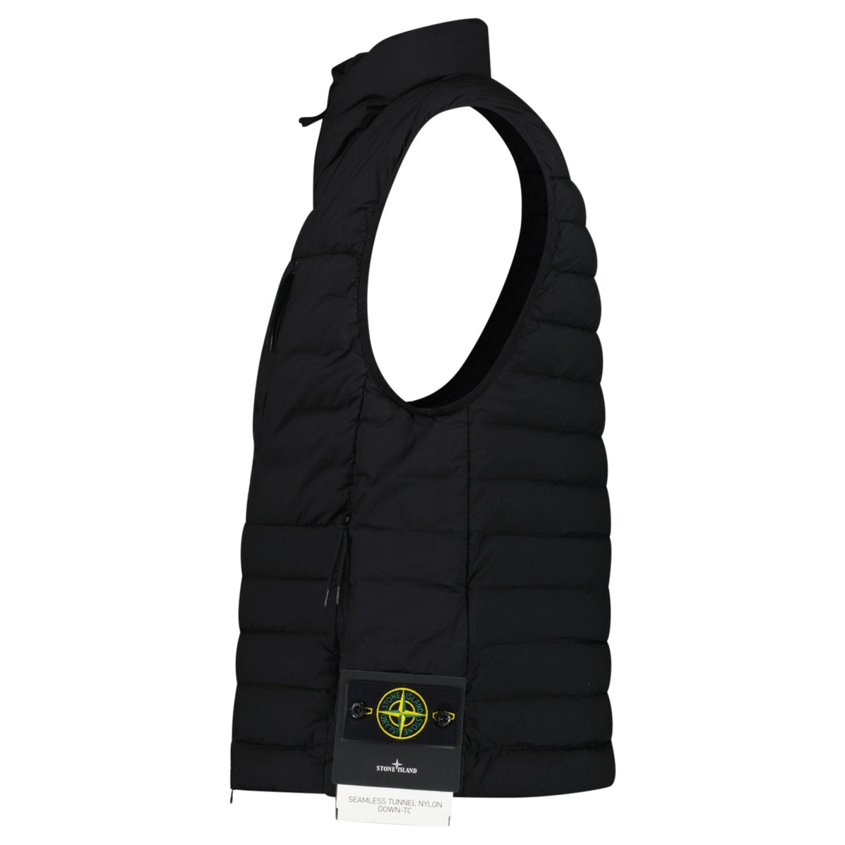 Stone Island Seamless Tunnel Nylon Down-TC Vest in Black