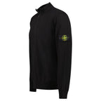 Stone Island Soft Cotton Quarter Zip Sweatshirt Black