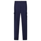 Stone Island Anama Cotton Cargo Trousers in Navy