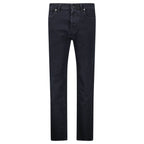 Stone Island Blue Rinsed Buttoned Indigo Denim Jeans Black