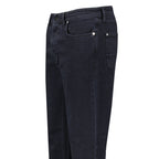 Stone Island Blue Rinsed Buttoned Indigo Denim Jeans Black