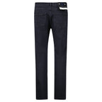 Stone Island Blue Rinsed Buttoned Indigo Denim Jeans Black