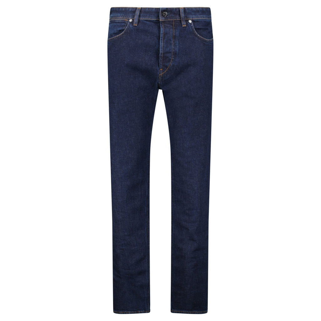 Stone Island Blue Rinsed Buttoned Indigo Denim Jeans Blue