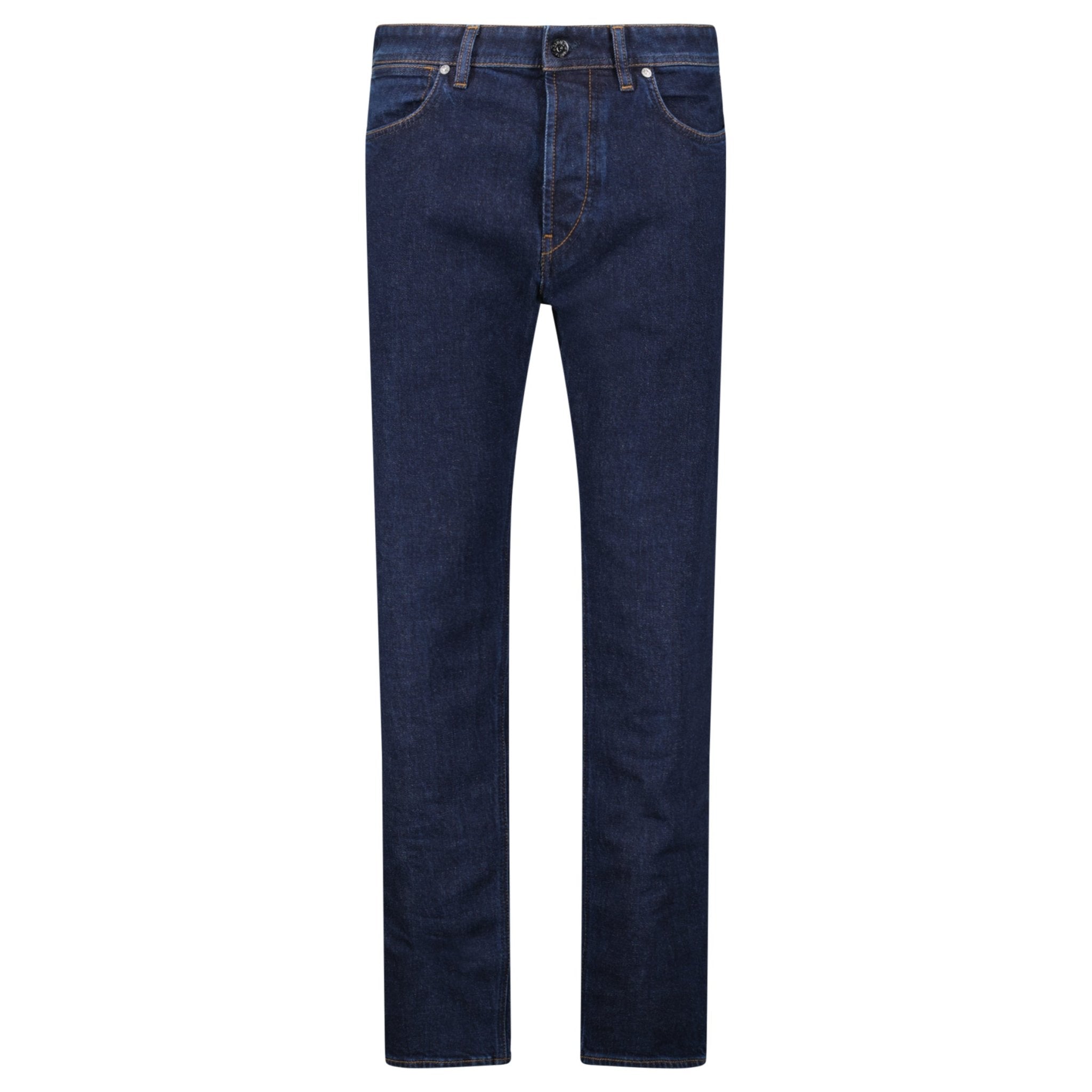 Stone Island Blue Rinsed Buttoned Indigo Denim Jeans Blue