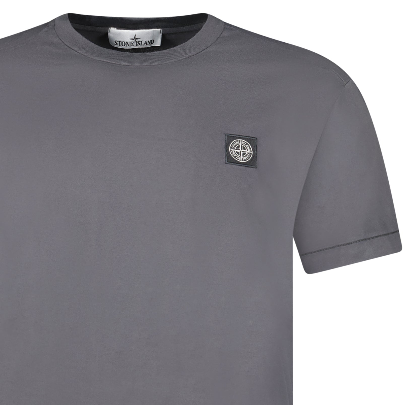 Stone Island Compass Logo Short-Sleeve T-Shirt Lead Grey