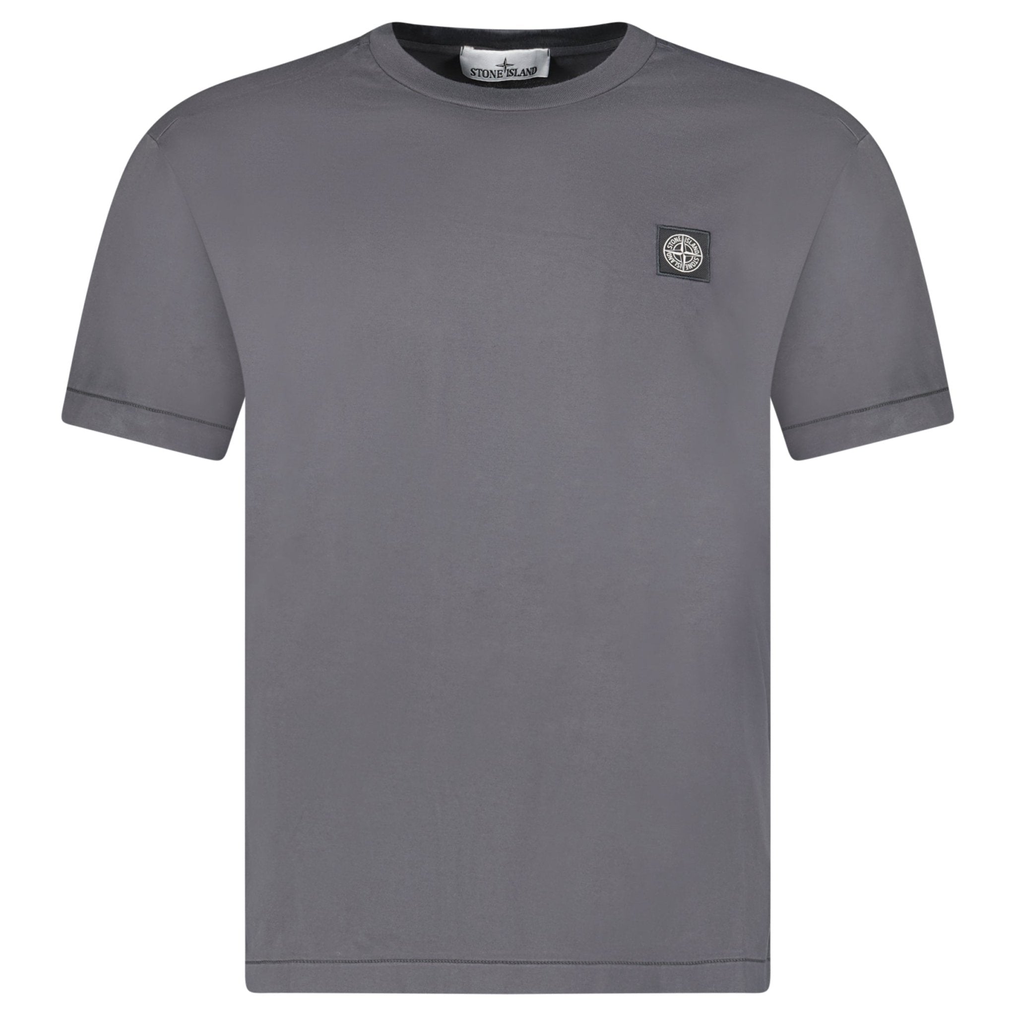 Stone Island Compass Logo Short-Sleeve T-Shirt Lead Grey