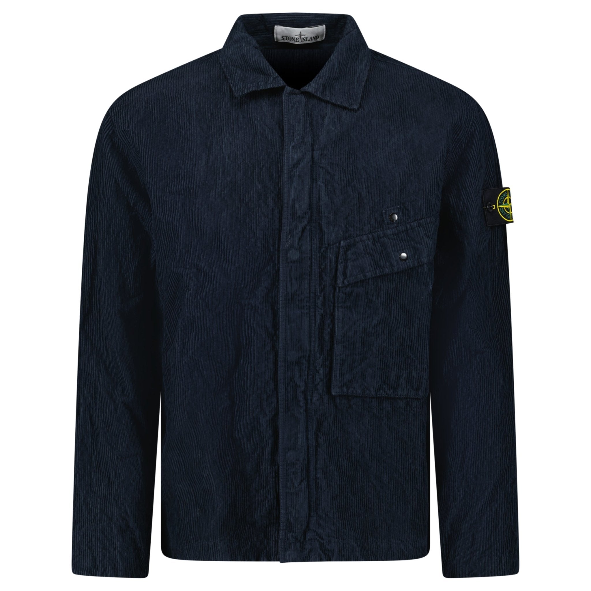 Stone Island Corduroy 500 TC Overshirt in Navy Blue