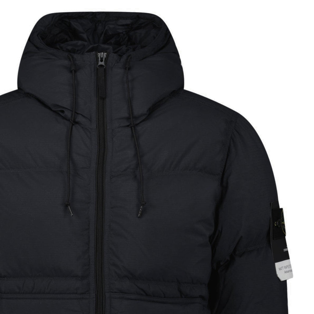 Stone Island Down Matte Ripstop Cordura® Advanced Fabric Parka in Black