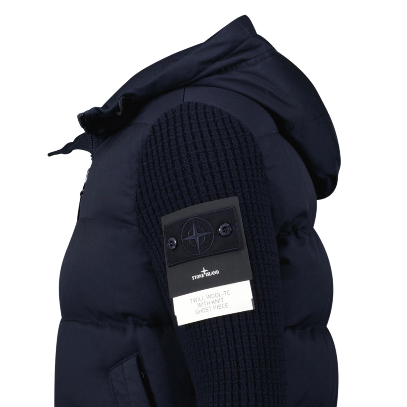 Stone Island Ghost Padded Twill-Wool Jacket in Navy