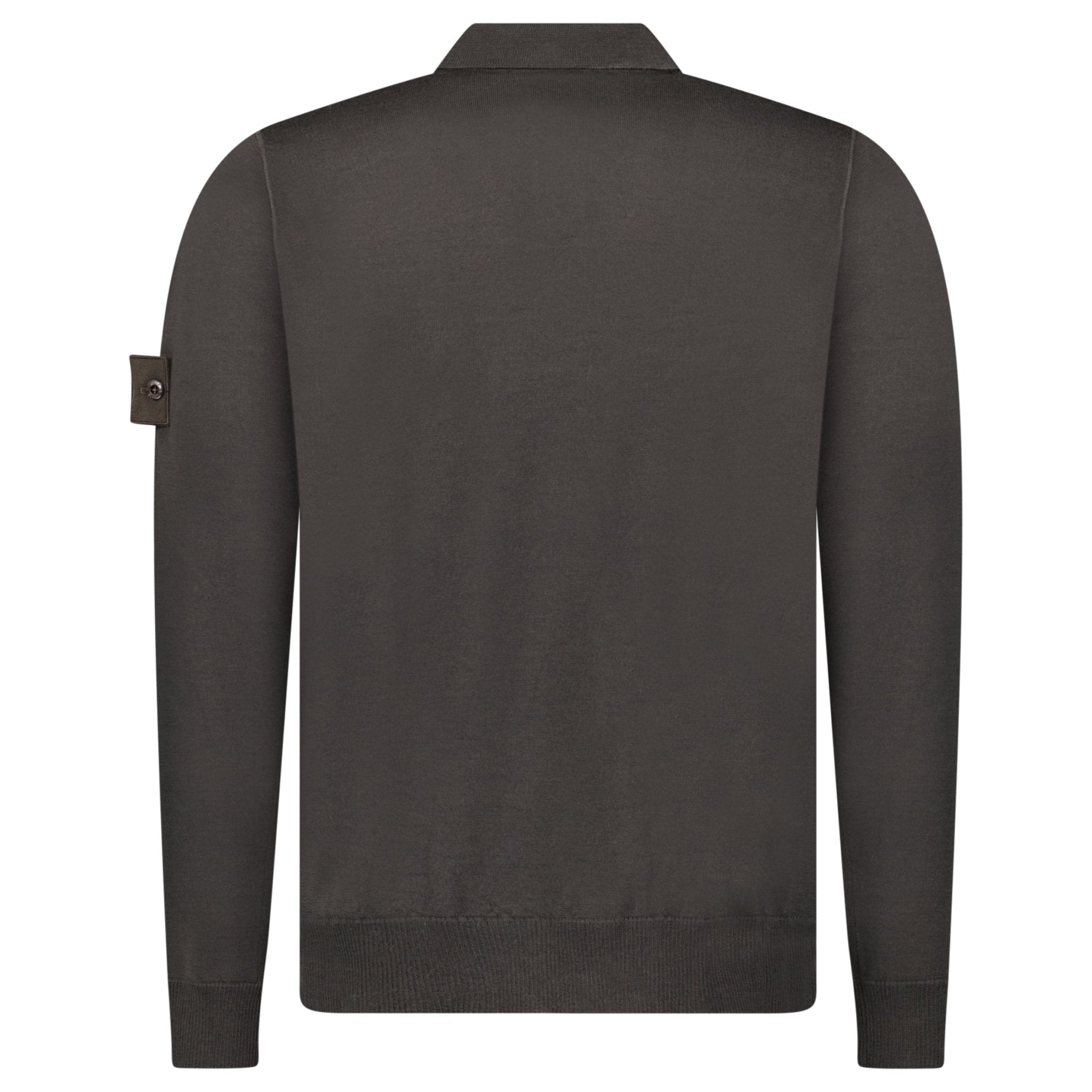 Stone Island Ghost Wool Polo-Shirt Dark Brown