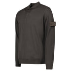 Stone Island Ghost Wool Polo-Shirt Dark Brown